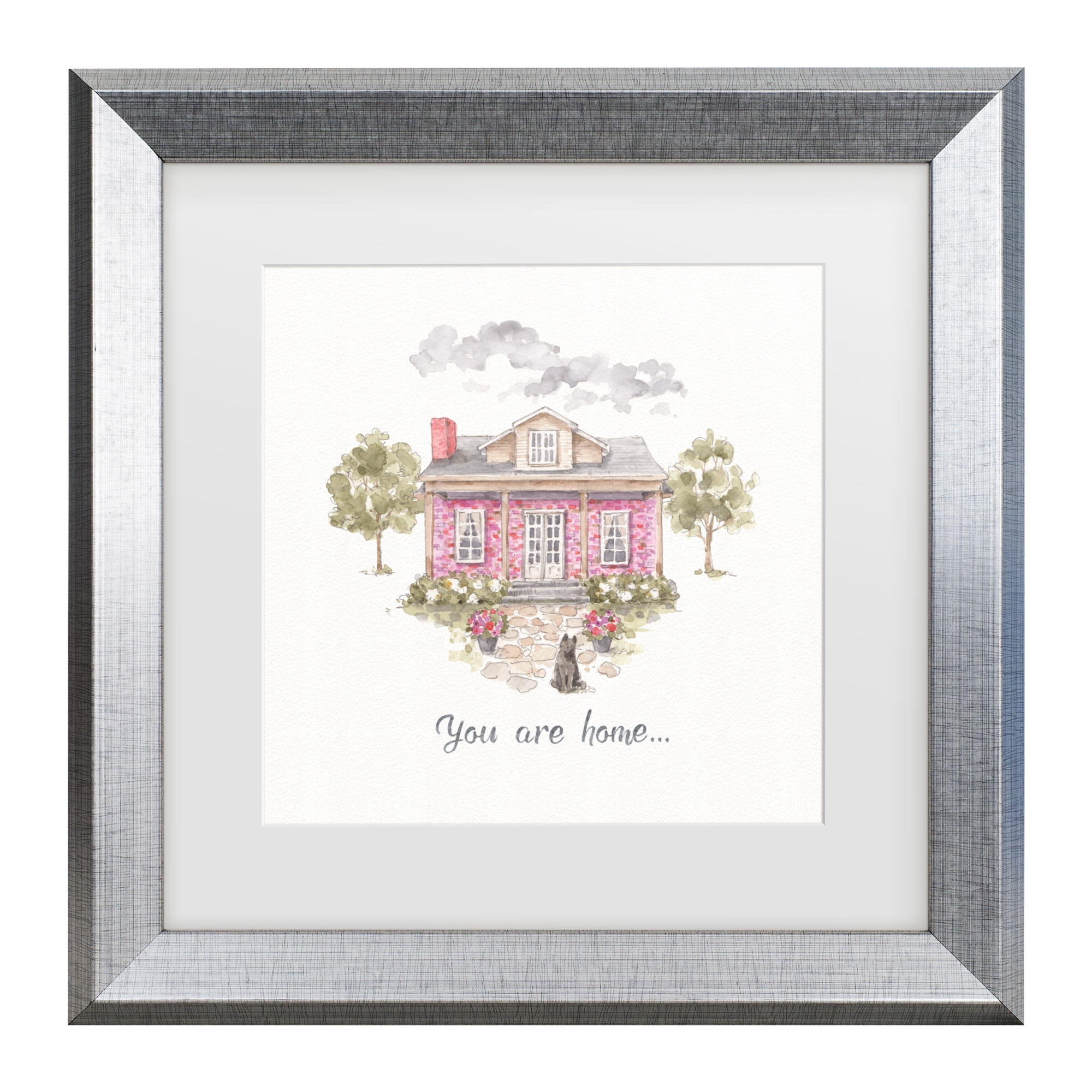 Lisa Audit 'Obviously Pink 17' Matted Framed Art