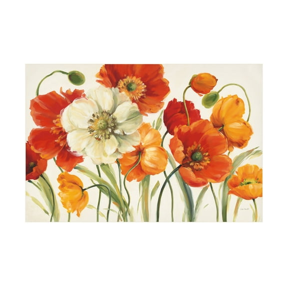 Trademark Fine Art Lisa Audit Poppies Melody I Canvas Wall Art - 16x24