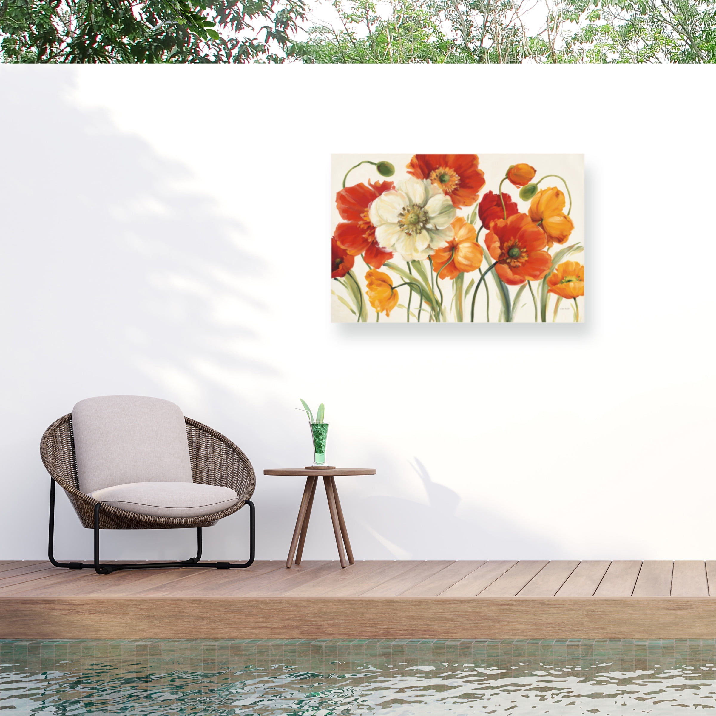 Lisa Audit 'Poppies Melody I' Outdoor All-Weather Wall Decor