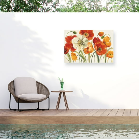 Lisa Audit 'Poppies Melody I' Outdoor All-Weather Wall Decor
