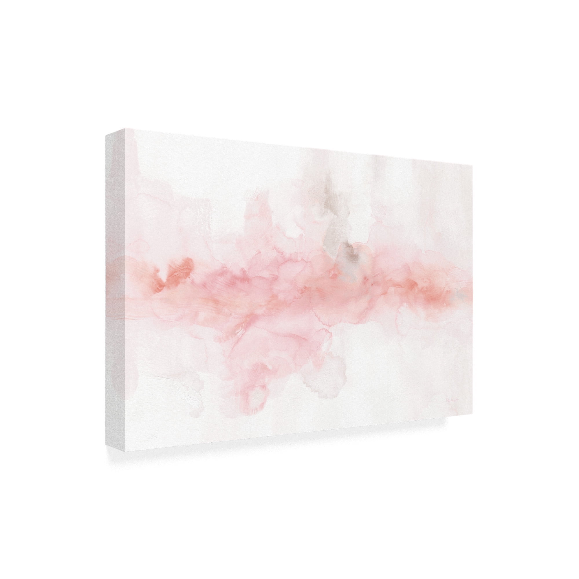 Lisa Audit Blush and Gray Abstract Canvas Art 22'' x 32''