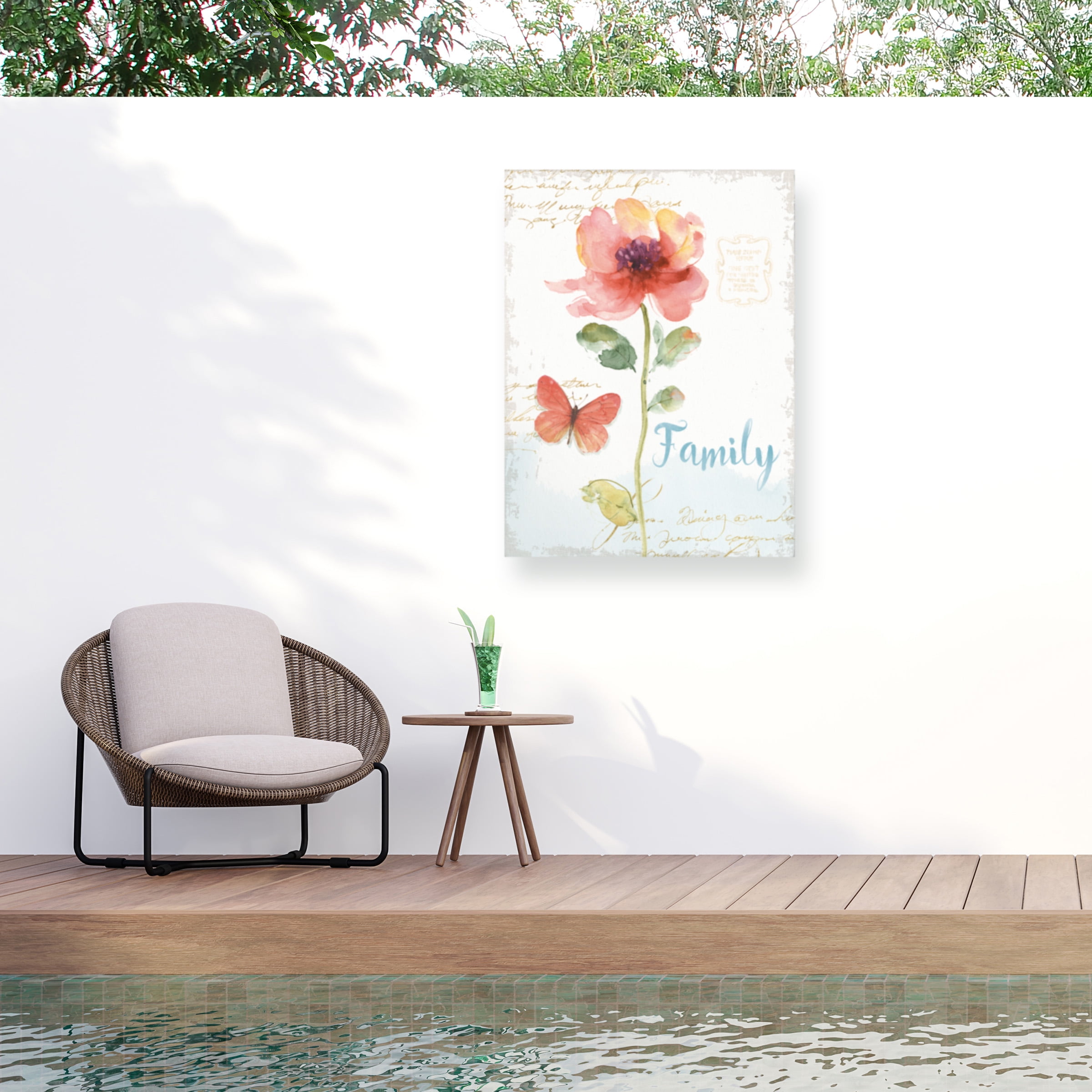Lisa Audit 'Rainbow Seeds Floral IX Family' Outdoor Canvas 32x24