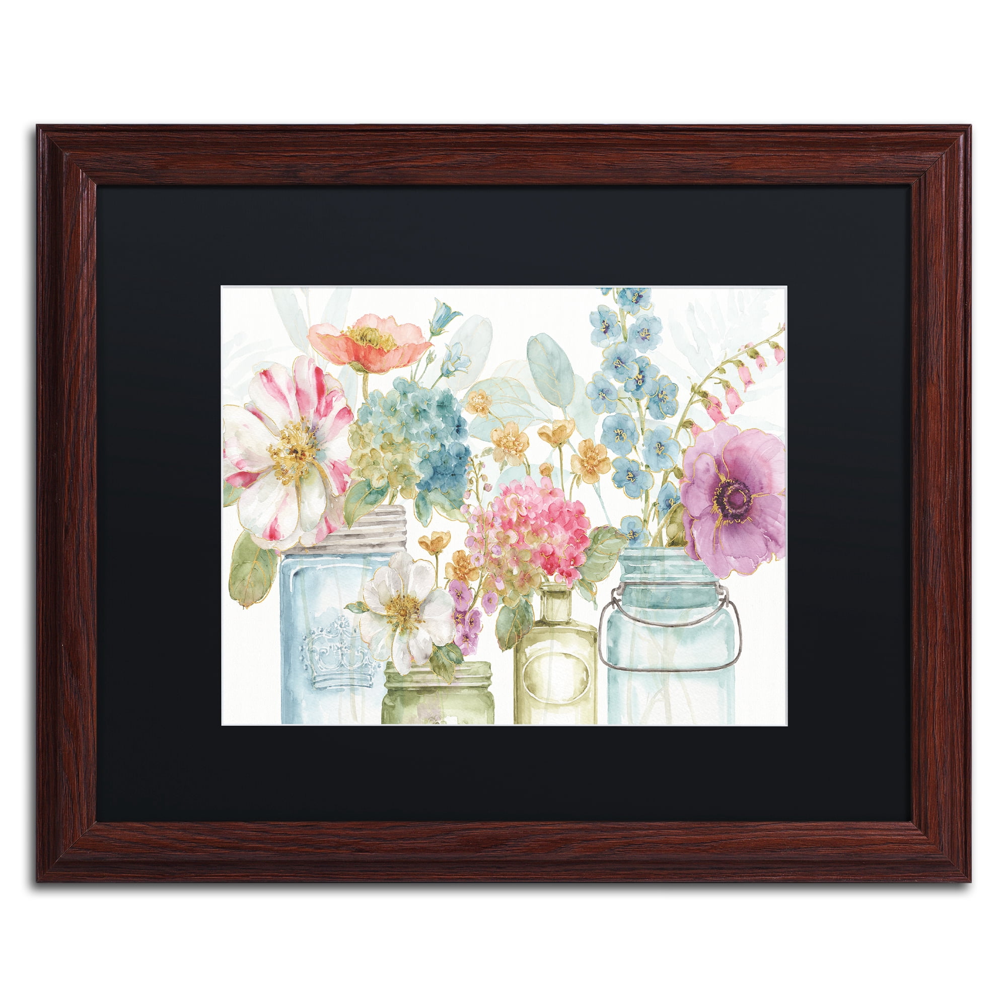 Lisa Audit 'Rainbow Seeds Flowers X' Matted Framed Art