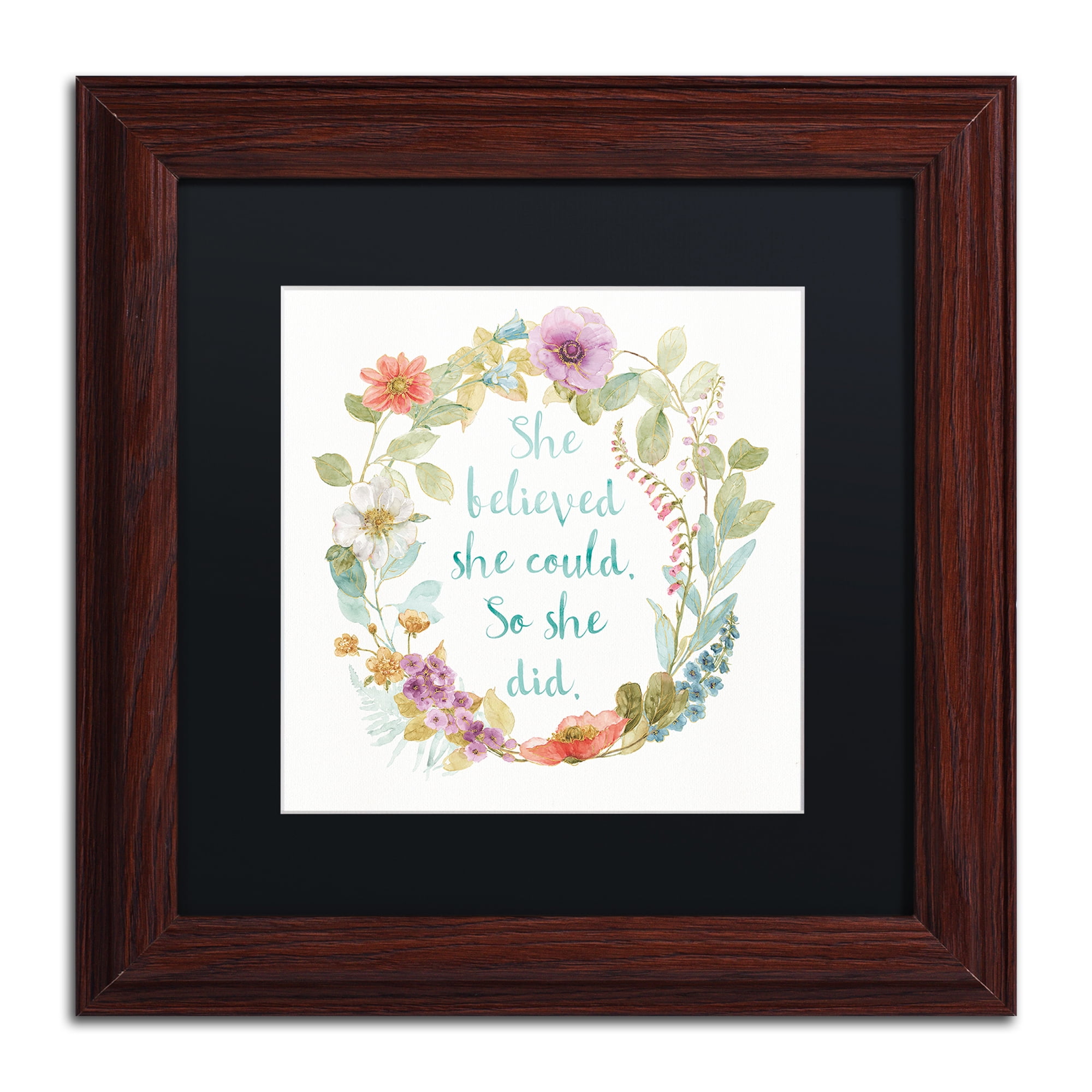 Lisa Audit 'Rainbow Seeds Wreath I' Matted Framed Art