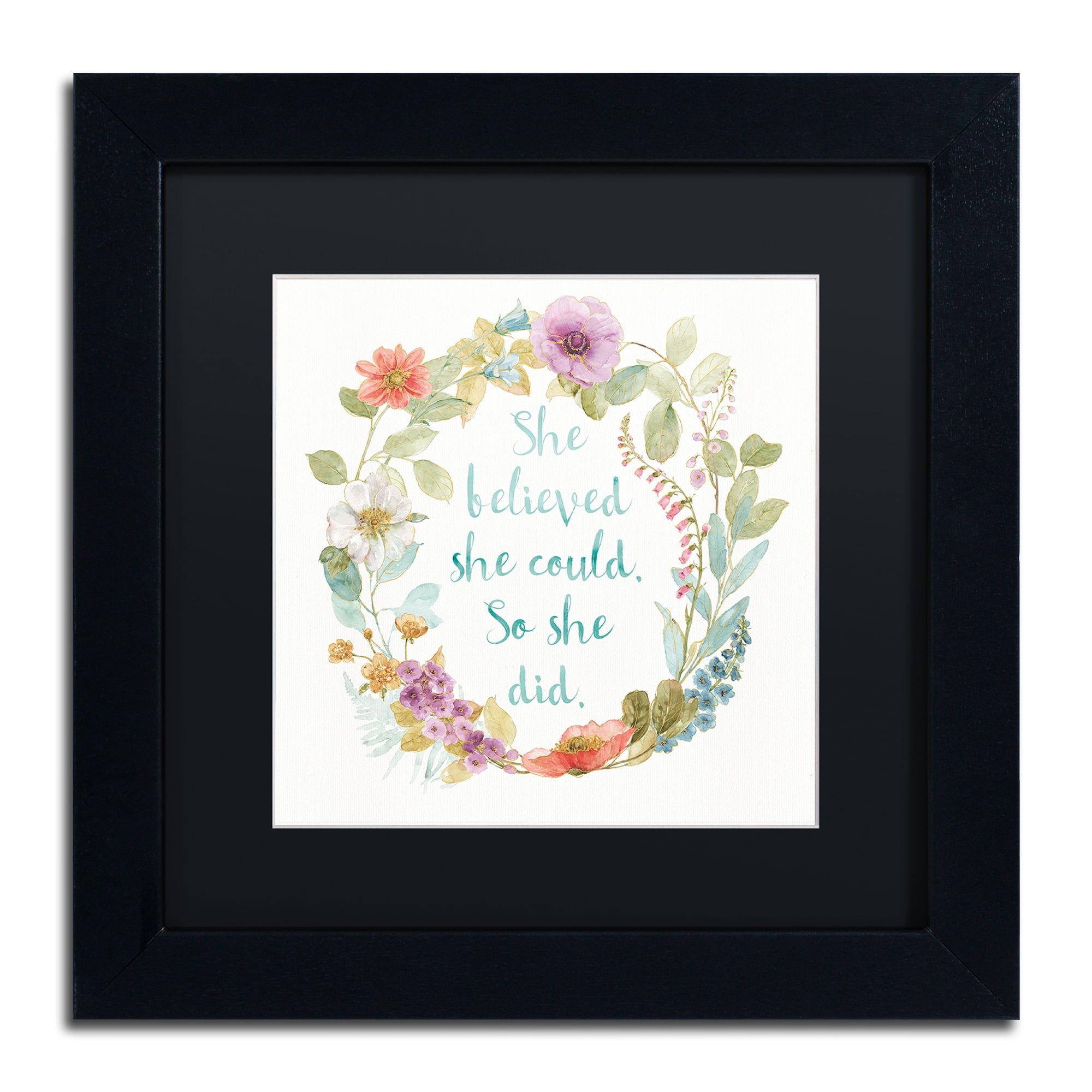 Lisa Audit 'Rainbow Seeds Wreath I' Matted Framed Art