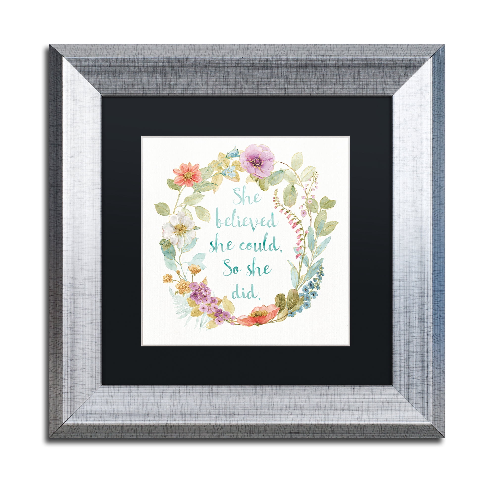 Lisa Audit 'Rainbow Seeds Wreath I' Matted Framed Art