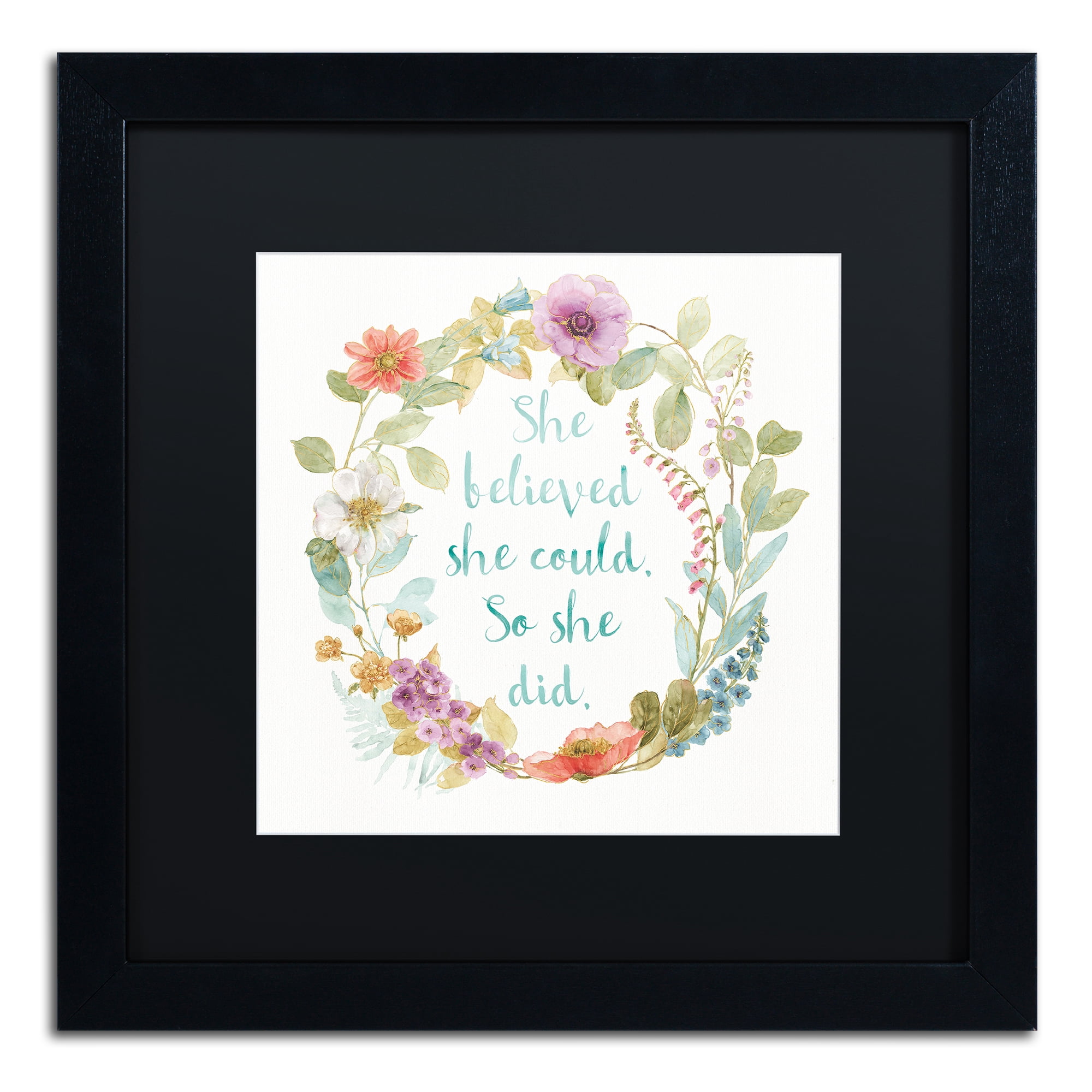 Lisa Audit 'Rainbow Seeds Wreath I' Matted Framed Art