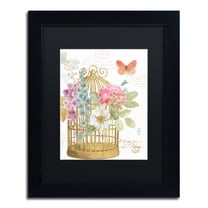 Lisa Audit 'Romantic Birdcage II' Matted Framed Art