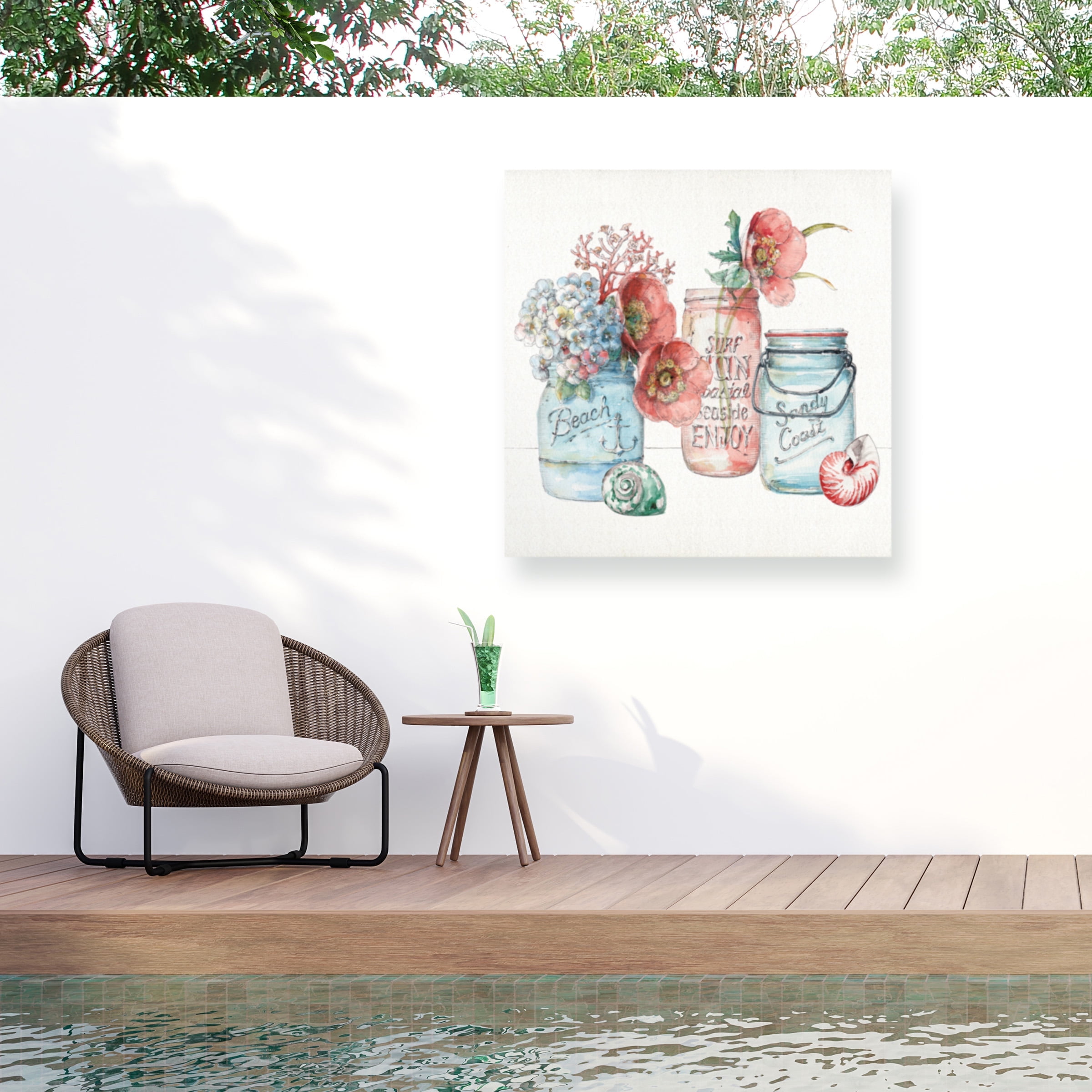 Lisa Audit 'Sea Finds VII' Outdoor Canvas 18x16