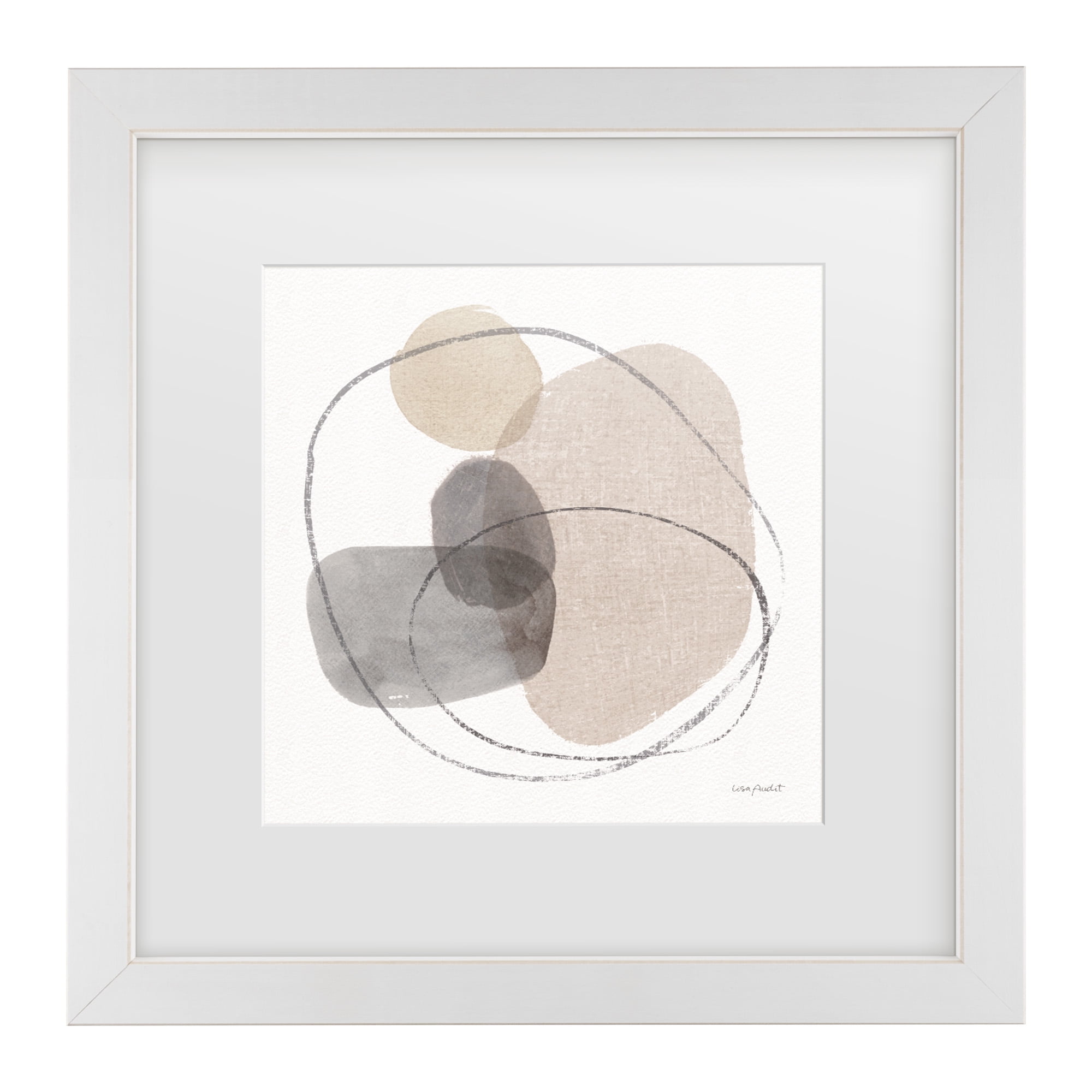 Lisa Audit 'Think Neutral 08' Matted Framed Art