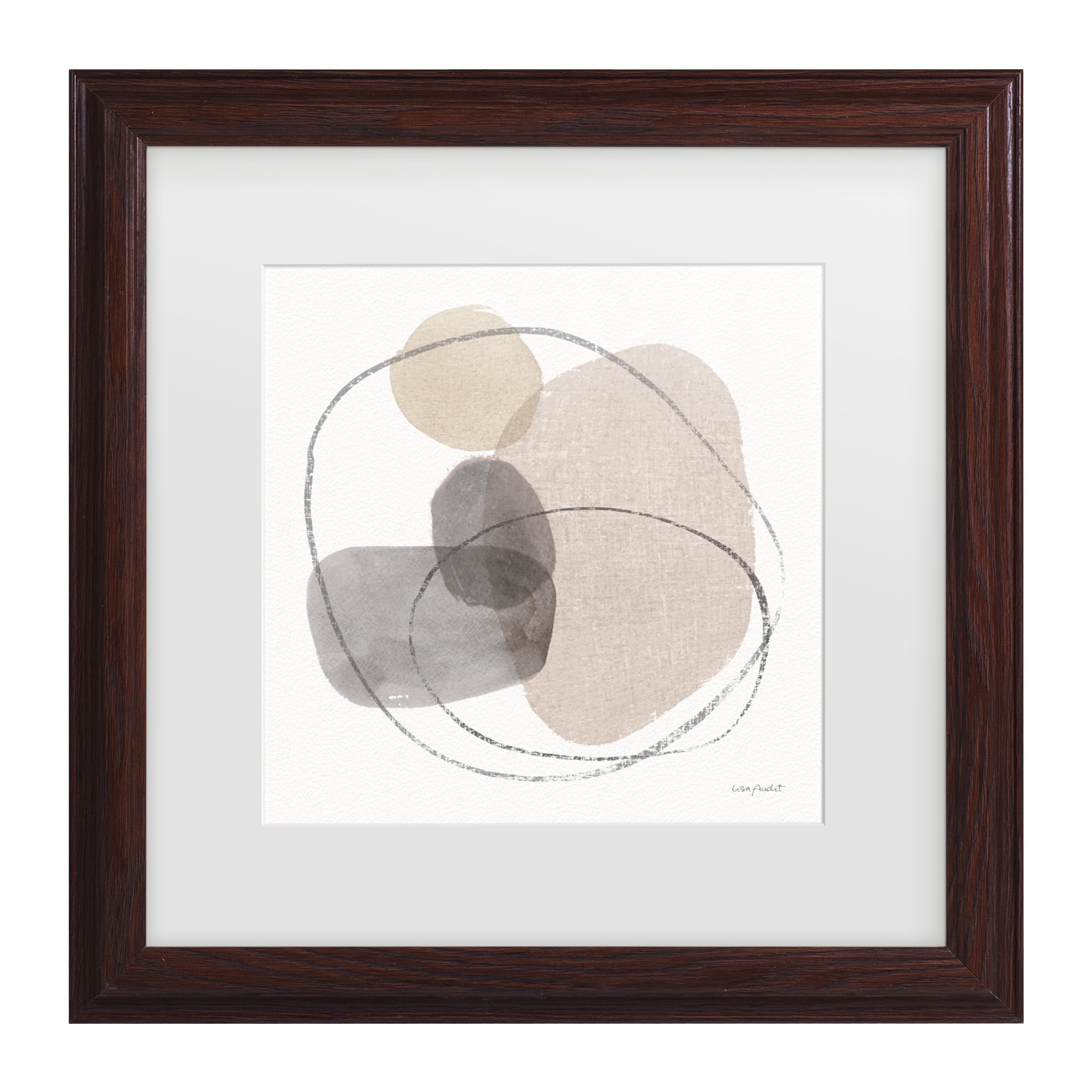 Lisa Audit 'Think Neutral 08' Matted Framed Art