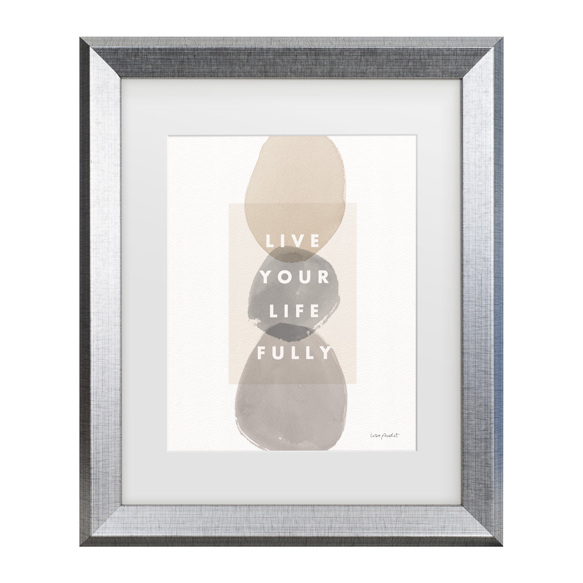 Lisa Audit 'Think Neutral 13' Matted Framed Art