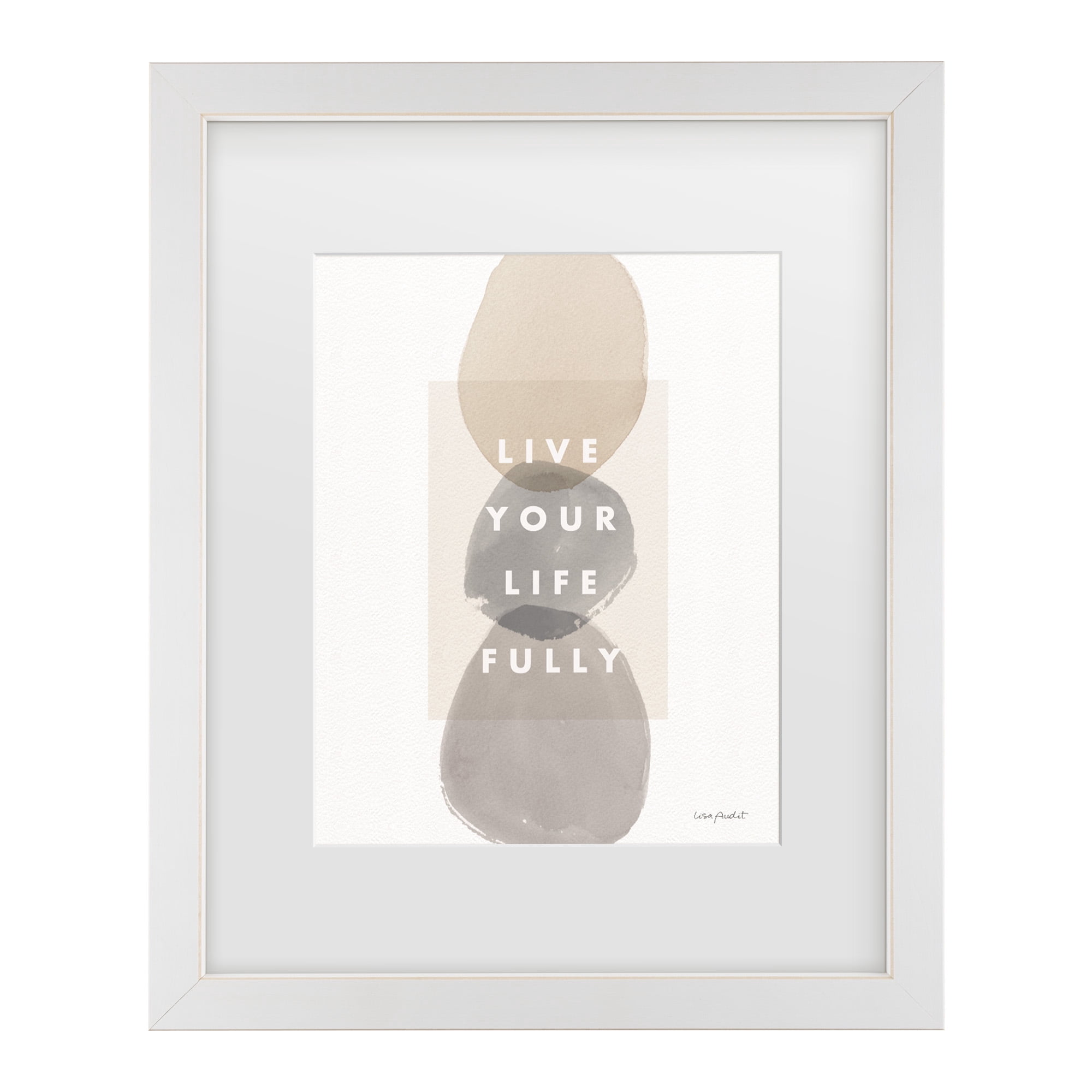 Lisa Audit 'Think Neutral 13' Matted Framed Art