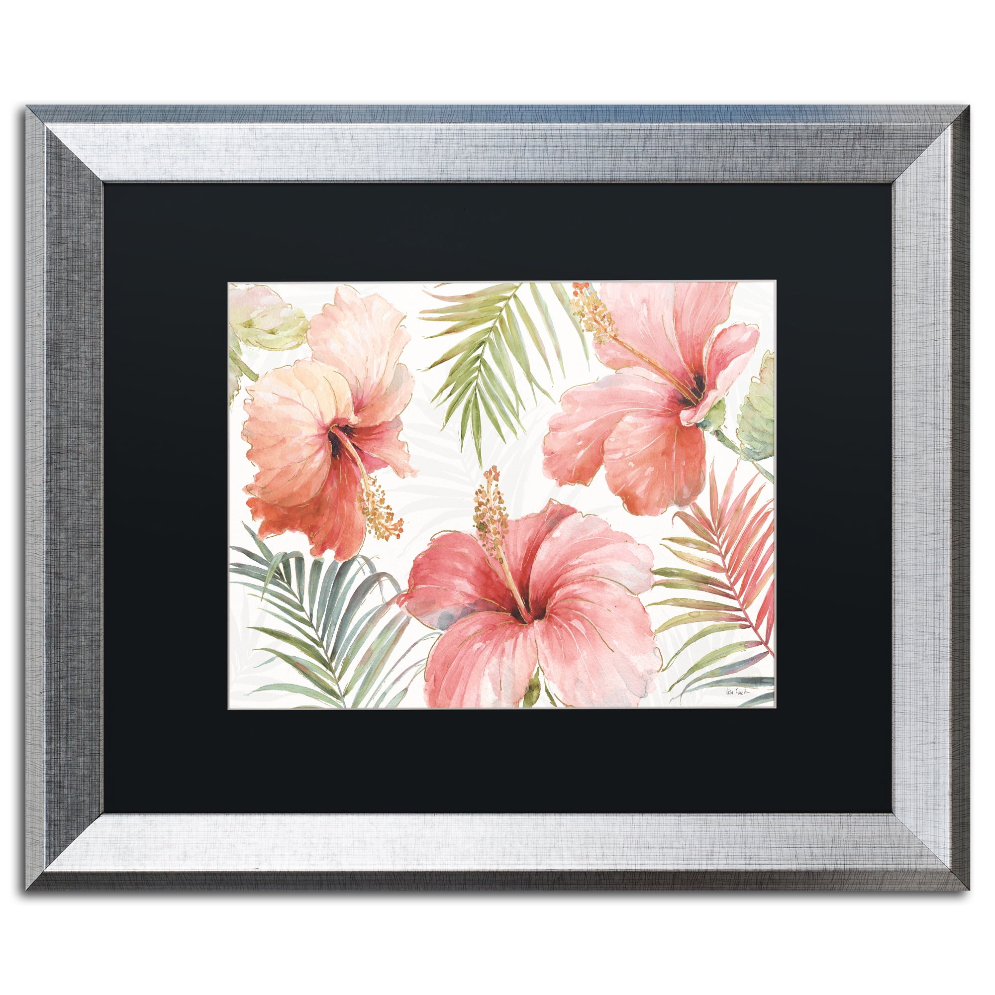 Lisa Audit 'Tropical Blush I' Matted Framed Art
