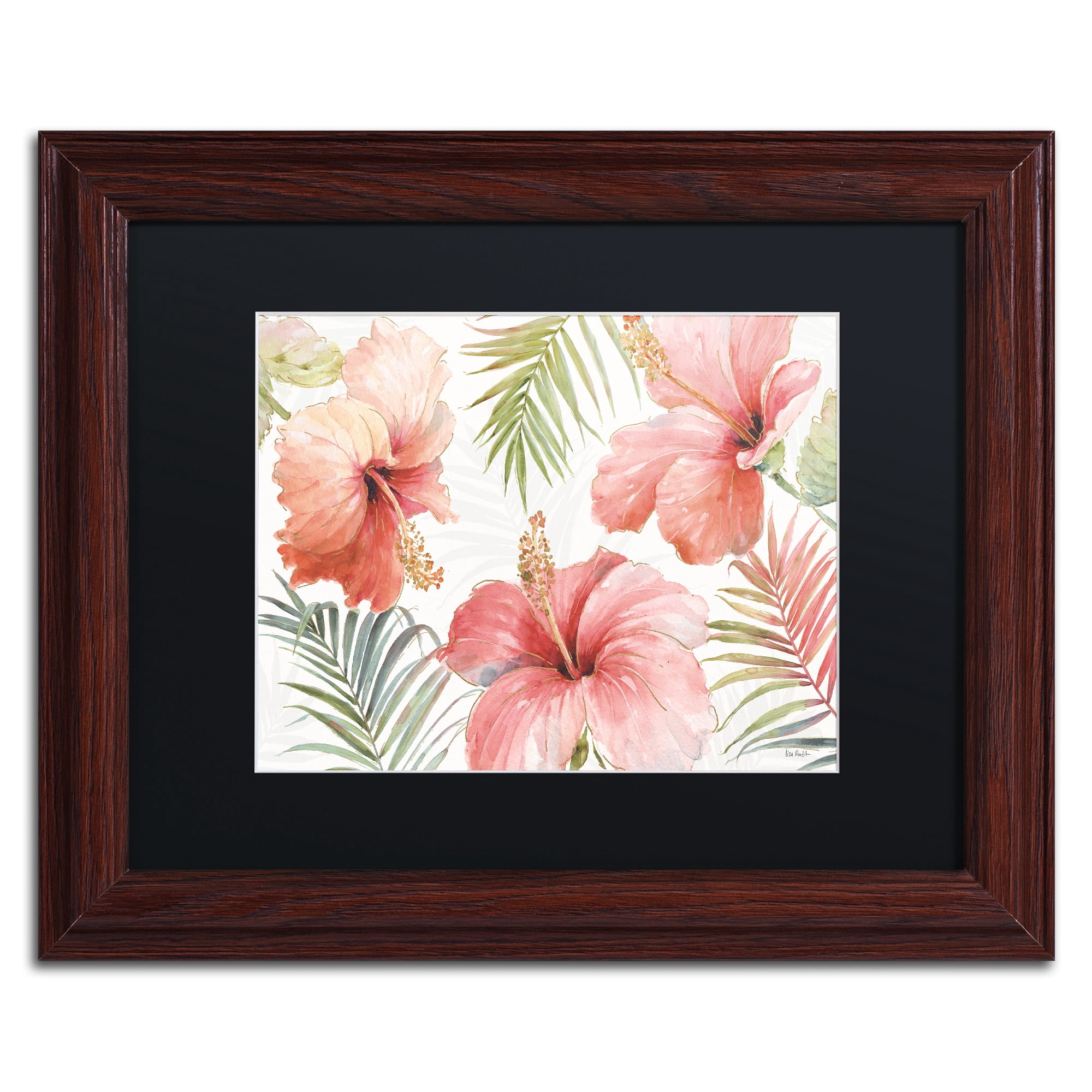 Lisa Audit 'Tropical Blush I' Matted Framed Art