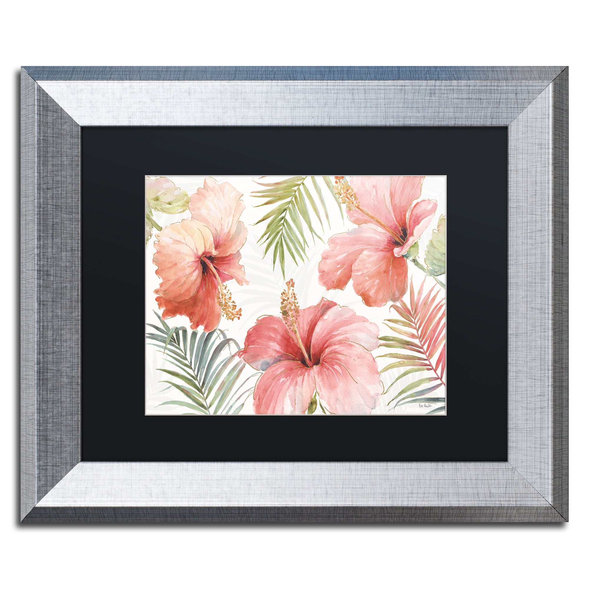 Lisa Audit 'Tropical Blush I' Matted Framed Art