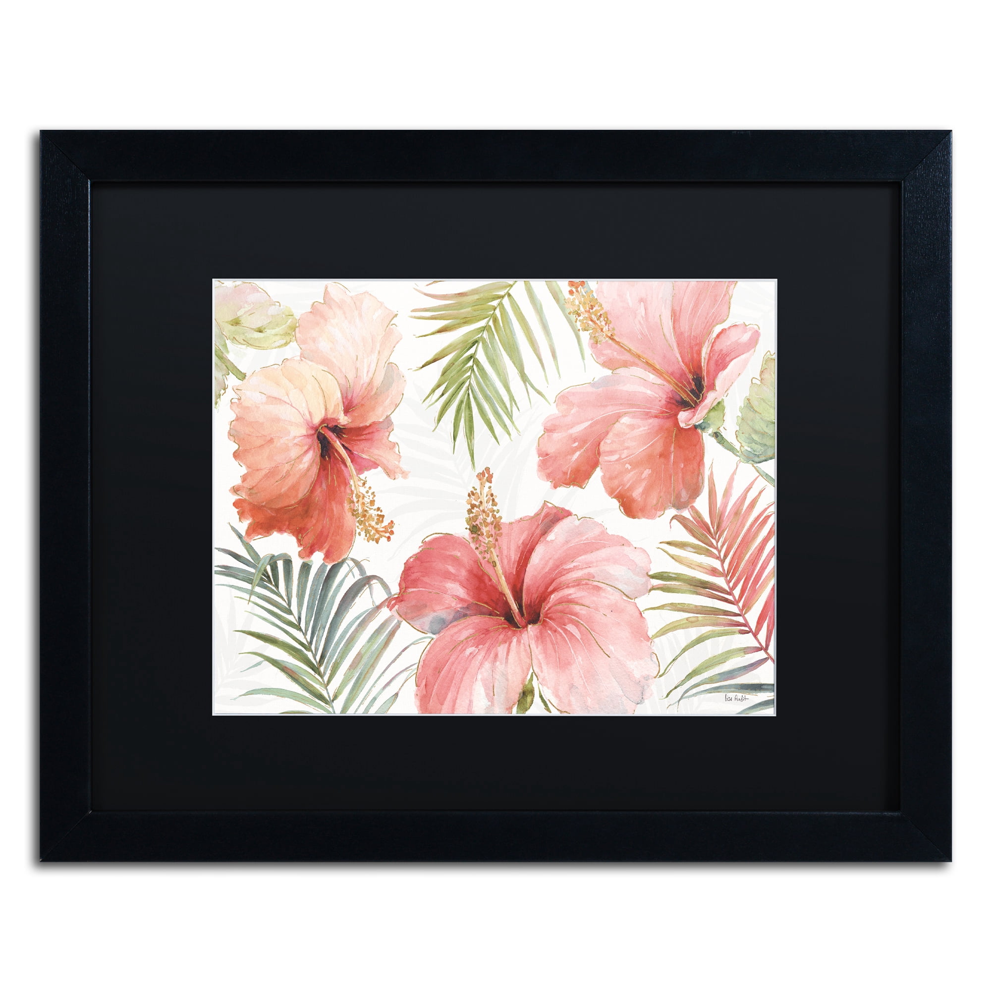Lisa Audit 'Tropical Blush I' Matted Framed Art