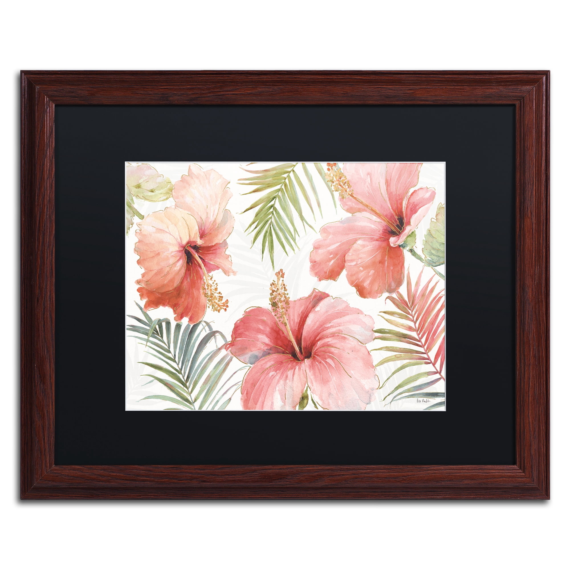 Lisa Audit 'Tropical Blush I' Matted Framed Art