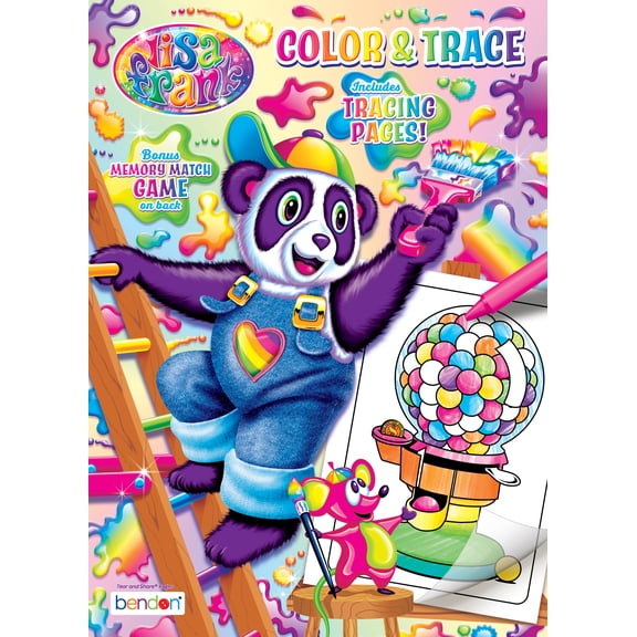 Lisa Frank 48 Page Color & Trace Book, Paperback