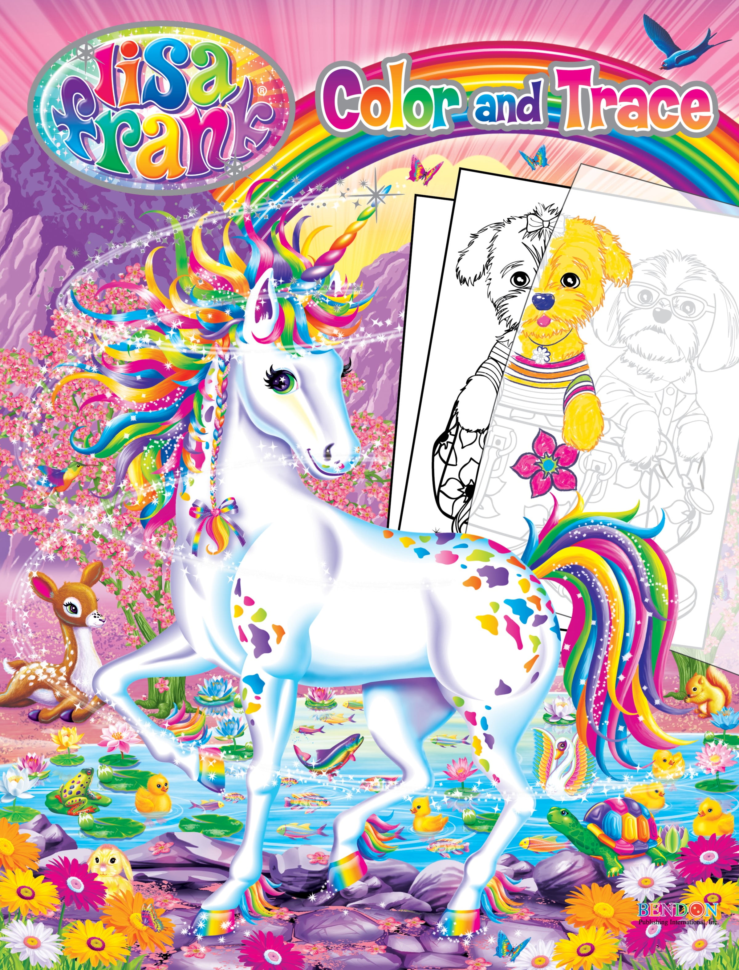 Lisa Frank 32 Page Color & Trace Book, Paperback