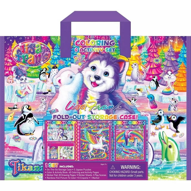 Lisa Frank Coloring and Activity Tri-Fold Storage Case - Walmart.com