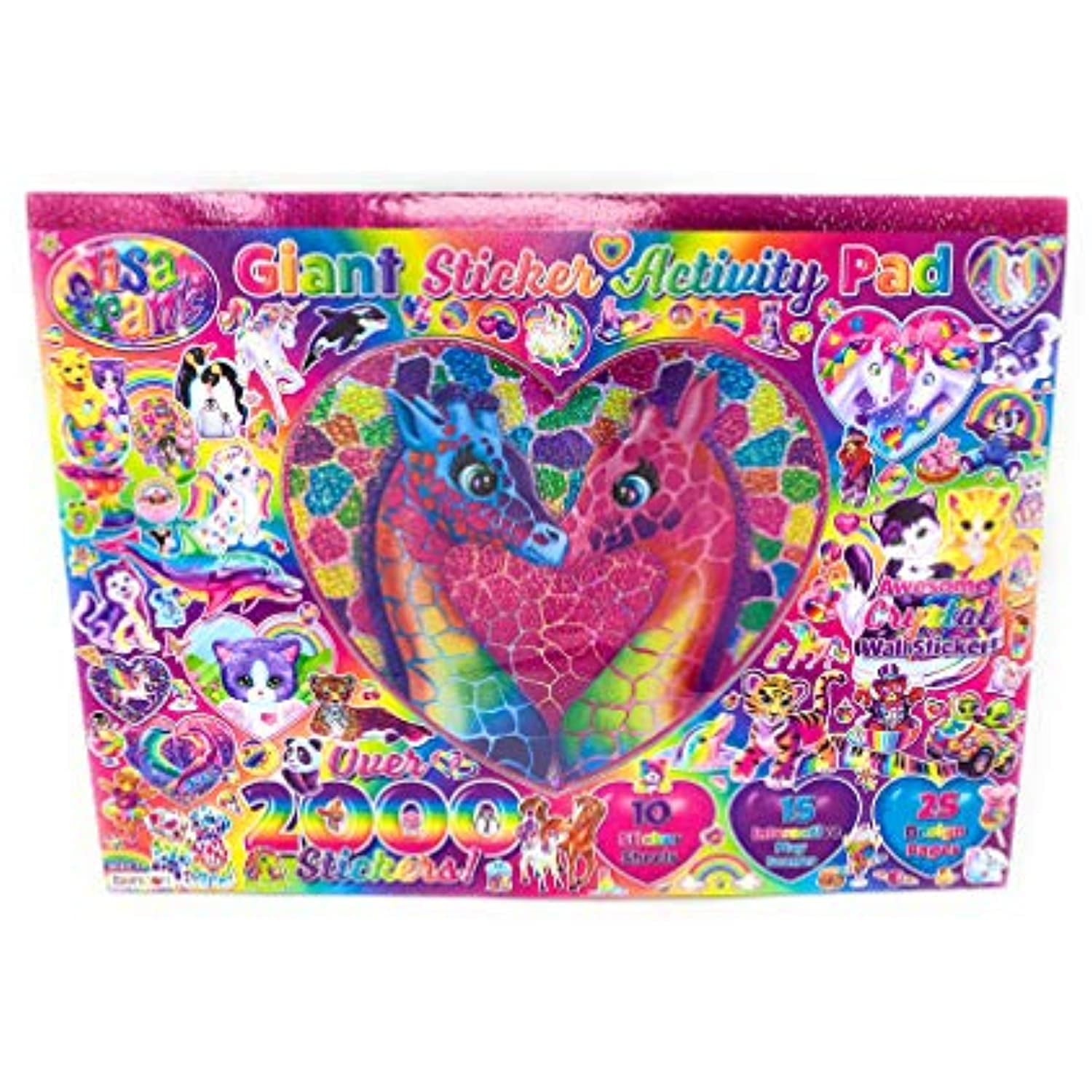 Lisa Frank Giant Sticker Activity Pad 2000+ Stickers, 10 Sticker Sheets, 15 Interactive Play Scenes, 25 Design Pages (Deluxe Set)
