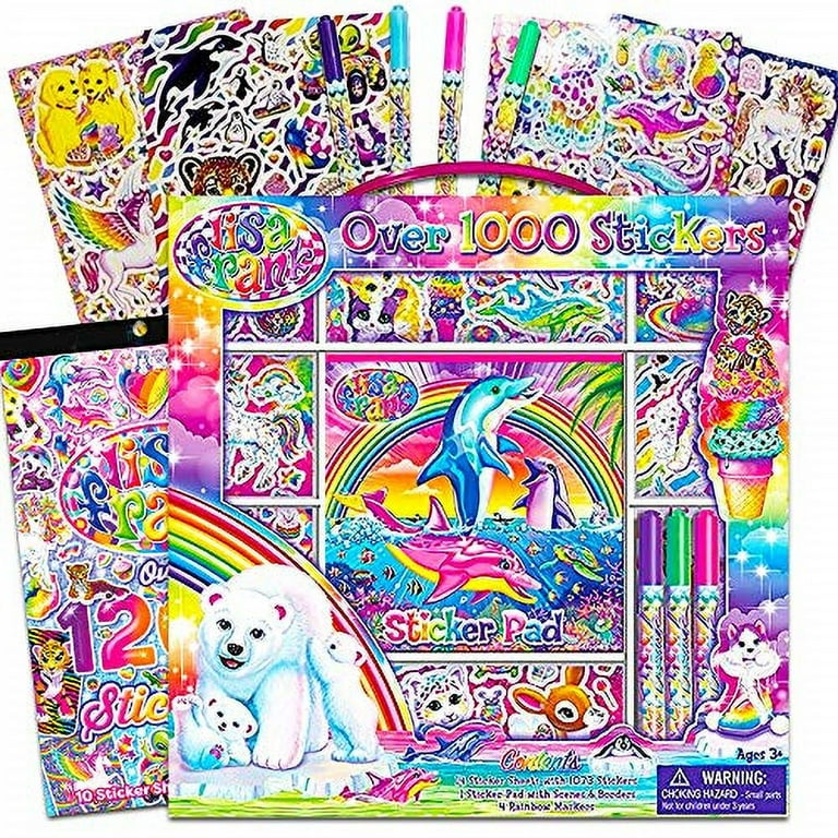 Lisa Frank Stickers, Colorful Fun Sticker Pack - 600 Stickers on 5