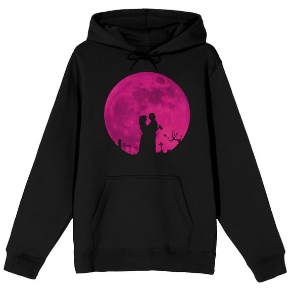 Lisa Frankenstein Lisa and the Creature Silhouette Adult Black Long Sleeve Hoodie-XS