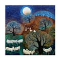 thumbnail image 1 of Lisa Graa Jensen 'Windy Sheep, 2022' Canvas Art - 14 x 14 Inches, 1 of 4
