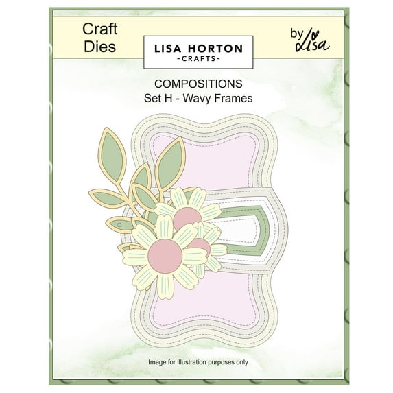 Lisa Horton Crafts Composition Layout Dies-Wavy Frames