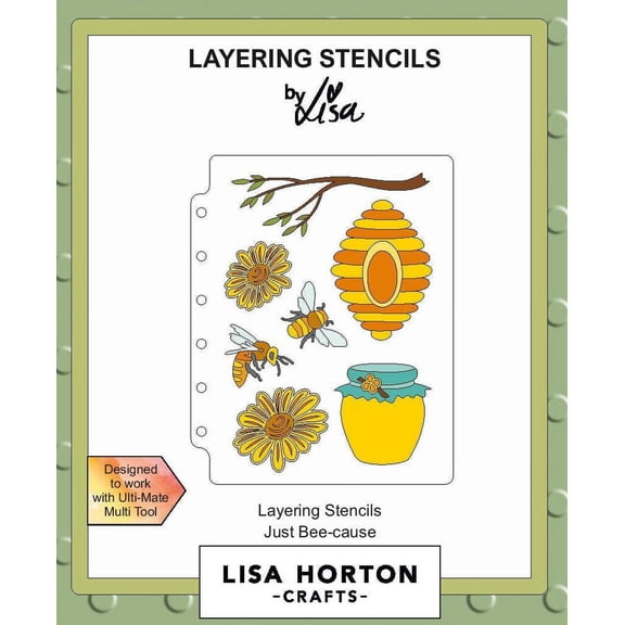 Lisa Horton Crafts Layering Stencils 5"X7"-Just Bee-Cause