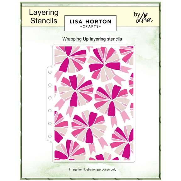 Lisa Horton Crafts Layering Stencils 5"X7"-Wrapping Up