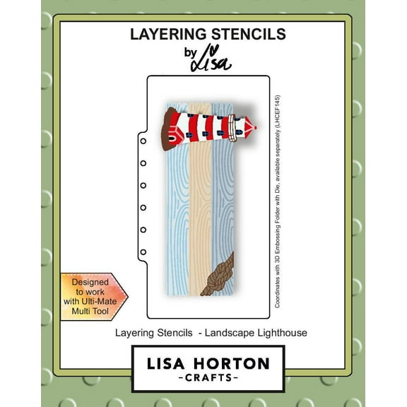 Lisa Horton Crafts Layering Stencils-Landscape Lighthouse