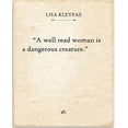 thumbnail image 1 of Lisa Kleypas - A Well Read Woman Is A Dangerous Creature - Book Page Quote Art Print - 11x14 Unframed Typography Book Page Print - Great Gift for Book Lovers, 1 of 1