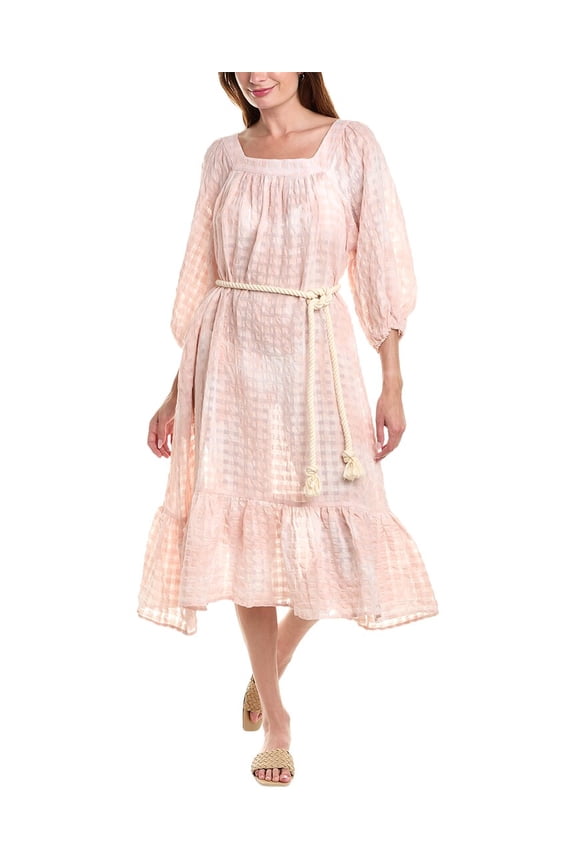 womens  Laure Linen-Blend Maxi Dress, 1 - XS, Pink