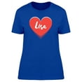 thumbnail image 1 of Lisa On Red Heart Tee Women's -Image by Shutterstock, 1 of 1