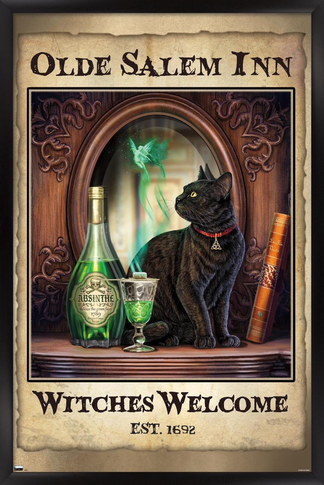 Lisa Parker - Absinthe Witches Welcome Wall Poster, 14.725" x 22.375", Framed