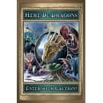 thumbnail image 1 of Lisa Parker - Here Be Dragons Wall Poster, 22.375" x 34", Framed, 1 of 5