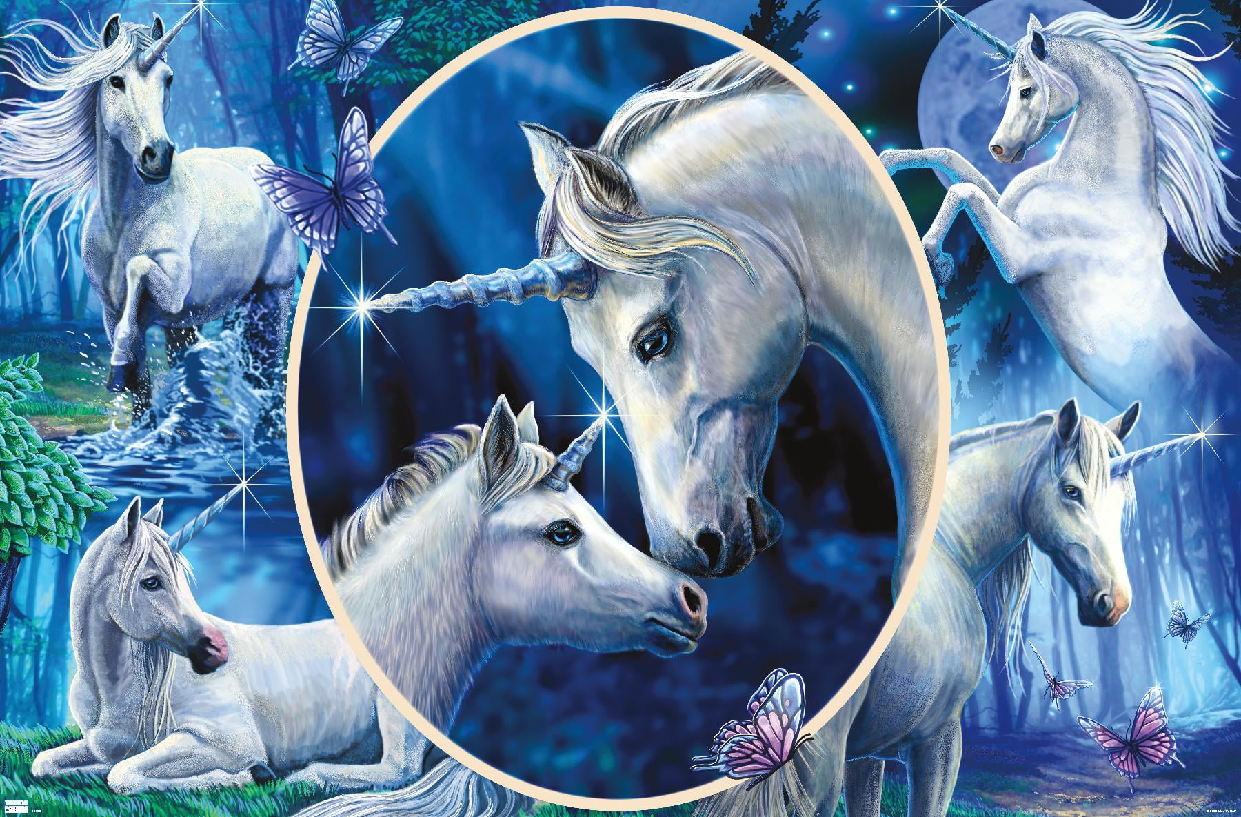 Lisa Parker - Majestic Unicorns Wall Poster, 14.725