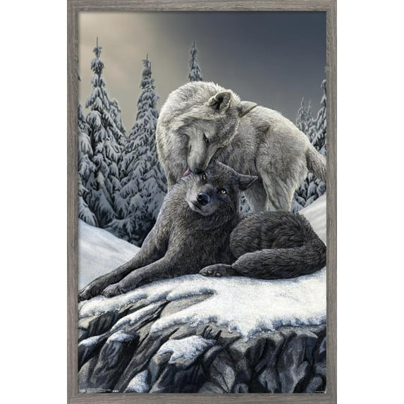 Lisa Parker - Snow Kisses Wall Poster, 14.725" x 22.375", Framed