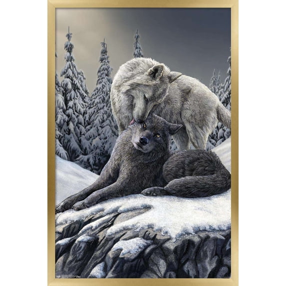 Lisa Parker - Snow Kisses Wall Poster, 14.725" x 22.375", Framed