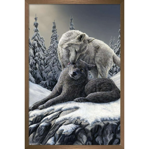 Lisa Parker - Snow Kisses Wall Poster, 22.375" x 34", Framed