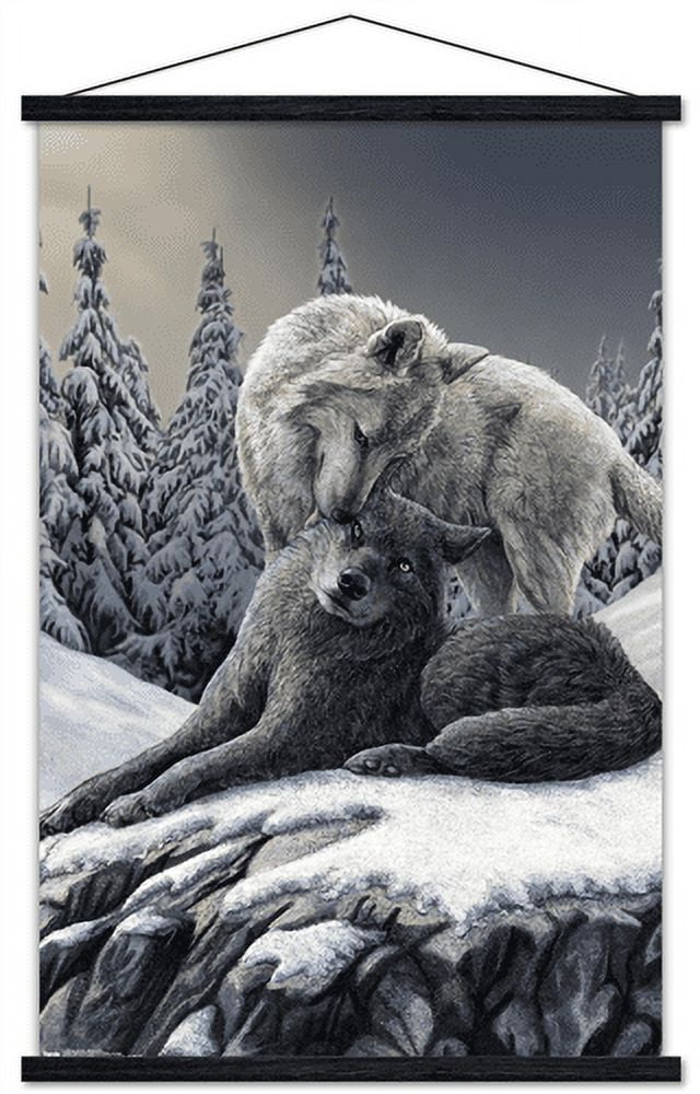 Lisa Parker - Snow Kisses Wall Poster with Wooden Magnetic Frame, 22.375" x 34"
