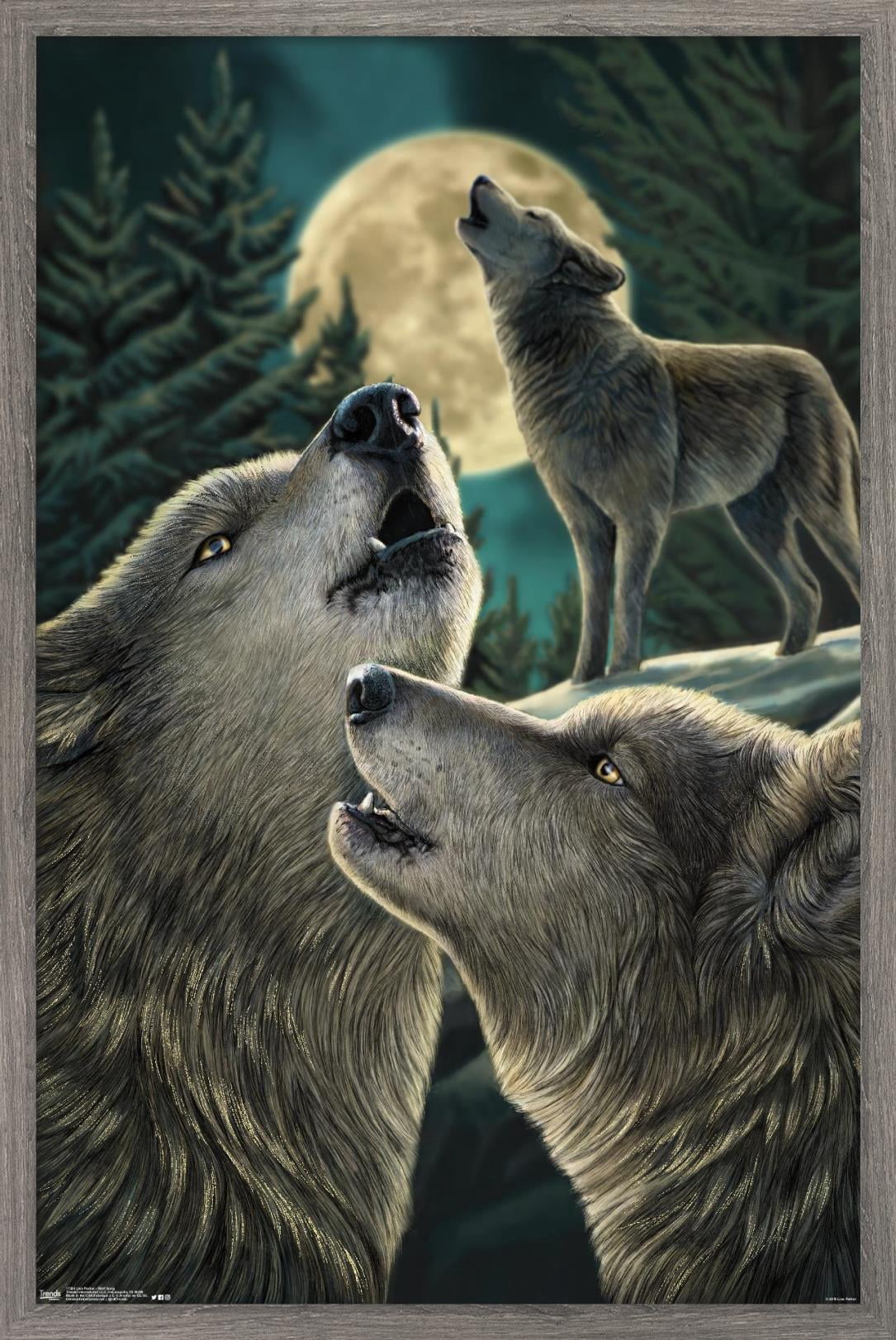Lisa Parker - Wolf Song Wall Poster, 22.375" x 34", Framed