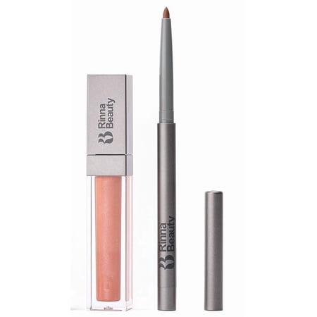 Rinna Beauty Icon Collection Lip Gloss & Lip Liner Duo High Shine, Peachy Nude