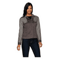 thumbnail image 1 of Lisa Rinna Collection Mixed Media Motorcycle Jacket, Charcoal, 8, MSRP $96, 1 of 2