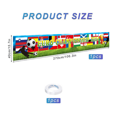 Lisade 2024 Soccer Match Flag Backdrop Banner for Bar Club Decoration