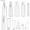 thumbnail image 1 of Lisapack 14 Pcs Travel Containers for Toiletries Bottle (Max.100ml) Dispenser Kit, Travel Size Set for Liquid Cosmetic Airplane (Clear), 1 of 7