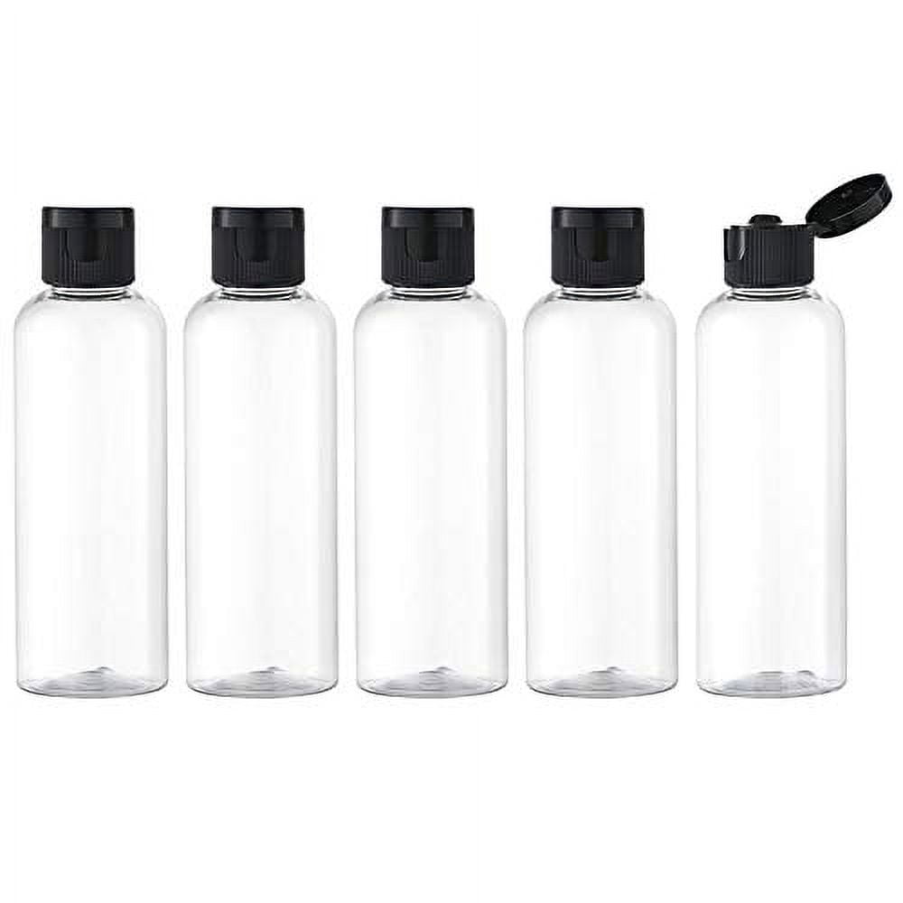 Lisapack 3.4Oz Travel Bottles with Flip Cap (5 Pcs) Empty Transparent