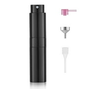 Lisapack 8ML Atomizer Perfume Spray Bottle for Travel, Empty Refillable Cologne Dispenser, Portable Sprayer (Matte Black)